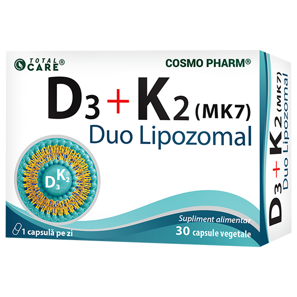 Vitamina D3 K2 Lipozomala - absorbtie ridicata